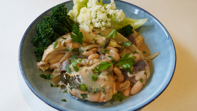 Creamy Fennel and Herby Chicken Tray Bake