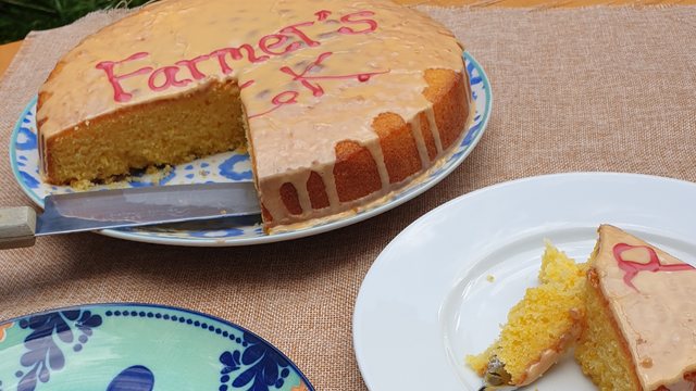 Italian Orange and Polenta Cake with Orange Glaze