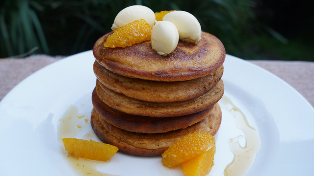 Spiced Sweet Potato Pancakes