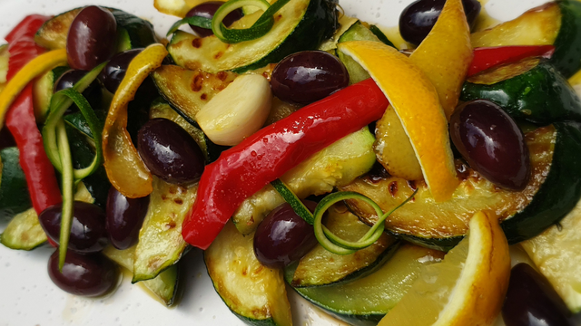 Mediterranean Zucchini and Olive Salad