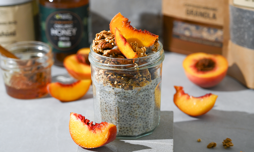 Cinnamon Peach Chia Pudding