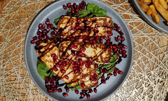 Halloumi and Pomegranate