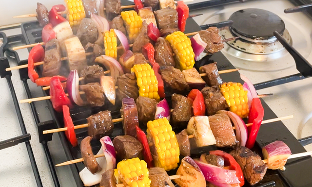 Beef and Vegetable Skewers