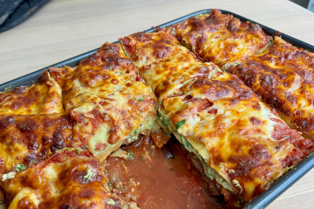 Spinach, Ricotta and Roasted Veggie Lasagna