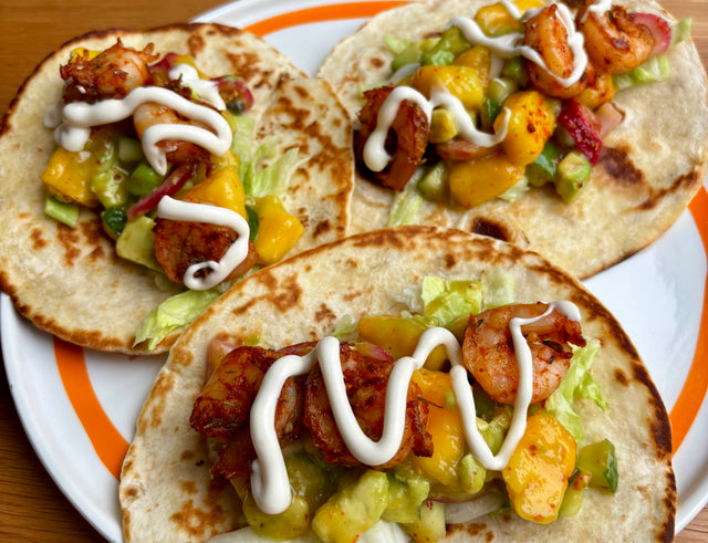 Mango & Prawn Tacos