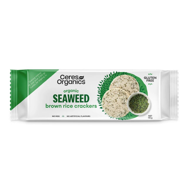 Ceres Organics Seaweed Brown Rice Crackers 115g