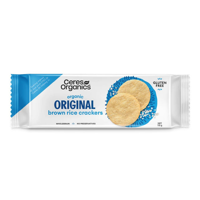 Ceres Organics Original Brown Rice Crackers 115g