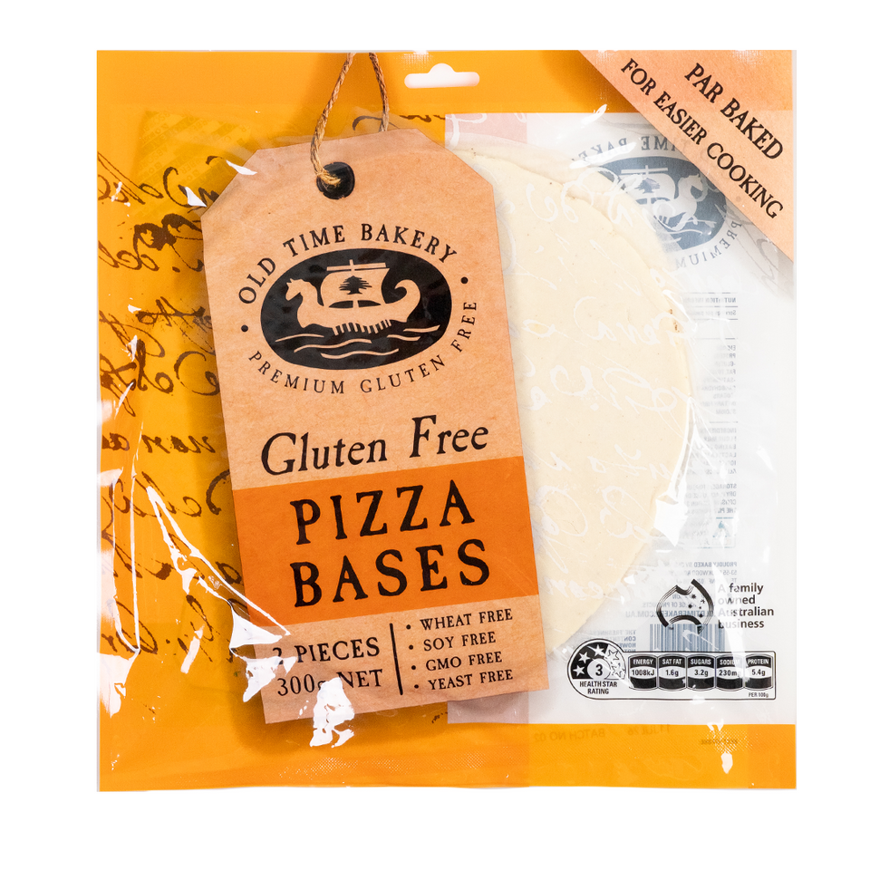 Old Time Bakery GF Pizza Bases 2pk