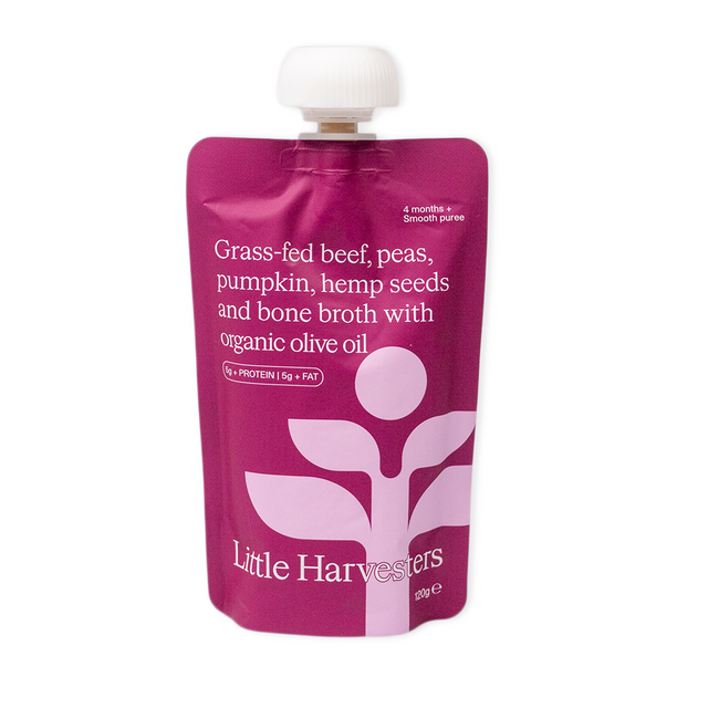 Little Harvesters Grass Fed Beef Pouch 120g