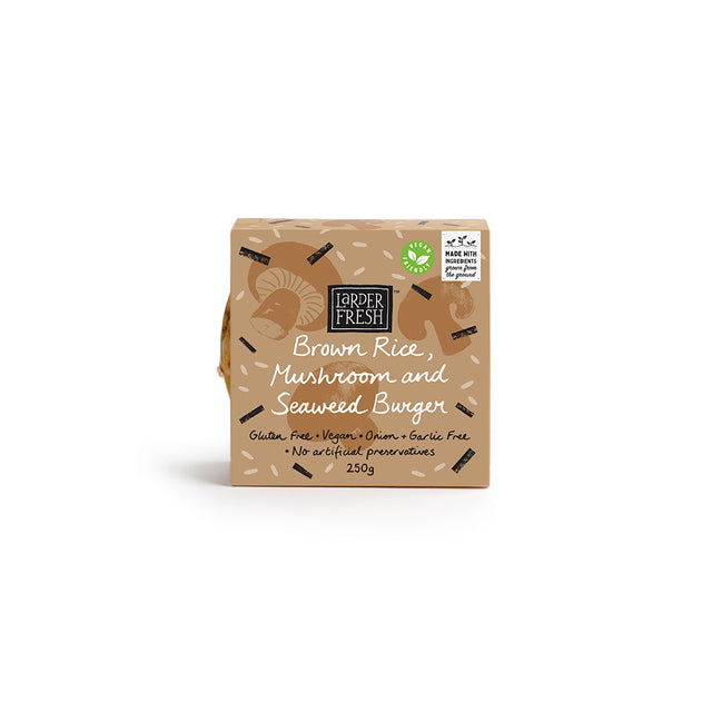 Larder Fresh Brown Rice, Mushroom & Seaweed Burger 2x125g patties