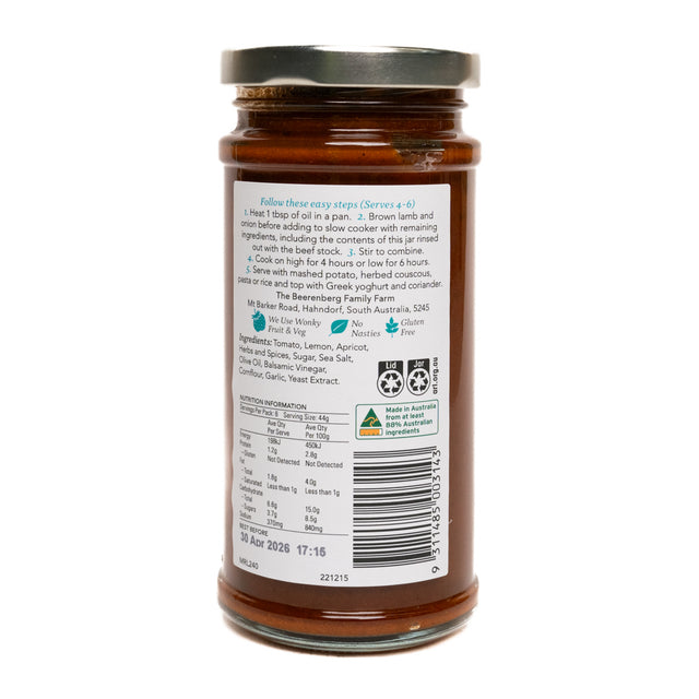 Beerenberg Slow Cooker Moroccan Lamb 240ml