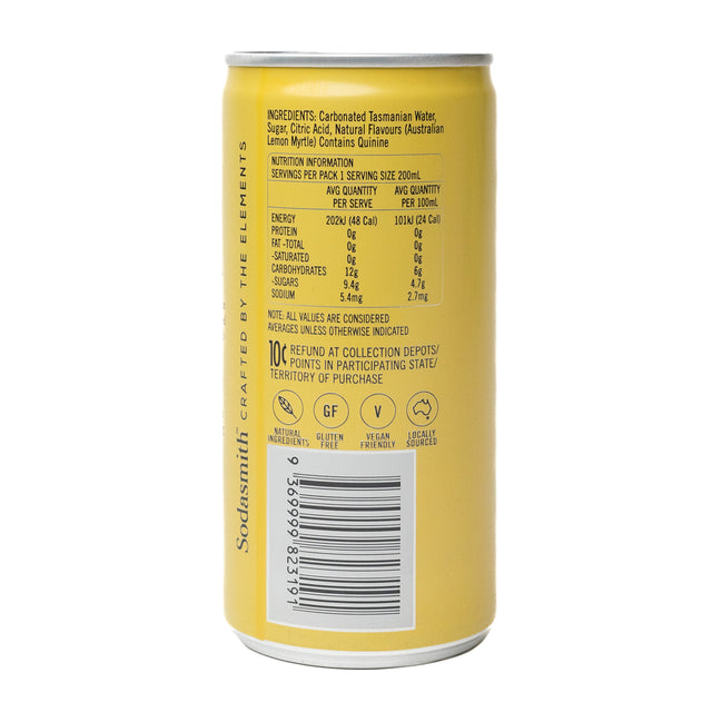 Sodasmith Lemon Myrtle Tonic Water 4x200ml