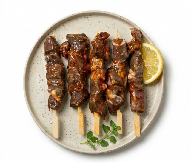 Lemon & Oregano Greek Grass Fed Lamb Kebabs 400g