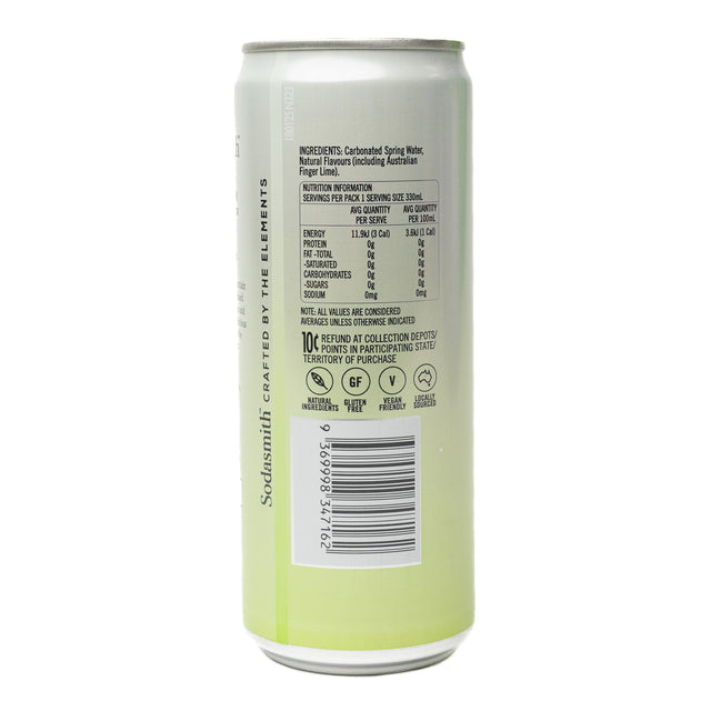 Sodasmith Lime & Native Citrus Sparkling Water 4x330ml