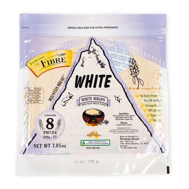 Mountain Bread White Wraps 200g