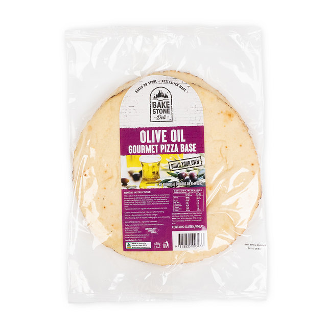 Bake Stone Deli Olive Oil Pizza Base 3pk