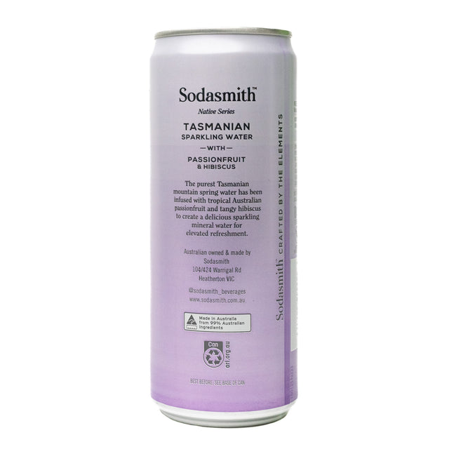 Sodasmith Passionfruit & Hibiscus Sparkling Water 4x330ml