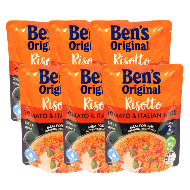Ben's Original Rice Risotto Tomato And Italian Herb Pouch 6x250g