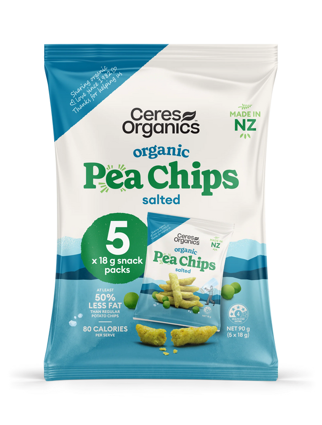 Ceres Organics Salted Pea Chips 5x18g