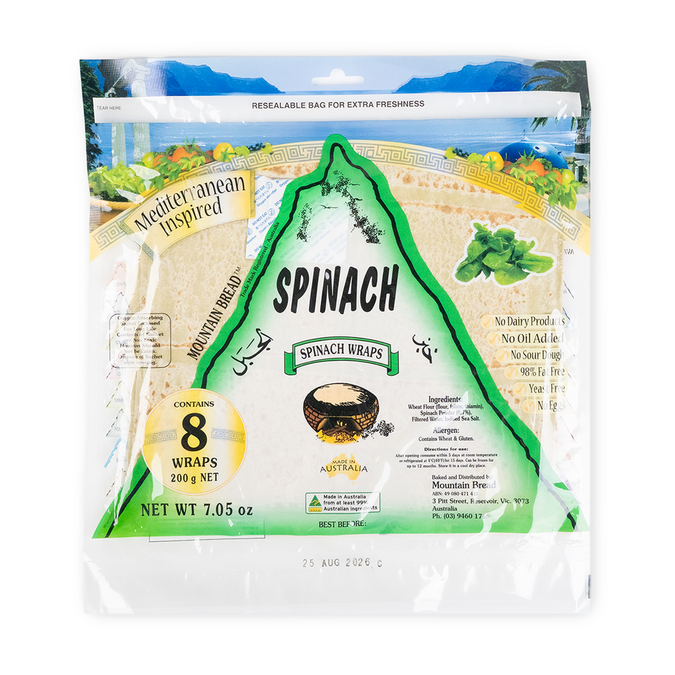 Mountain Bread Spinach Wraps 200g