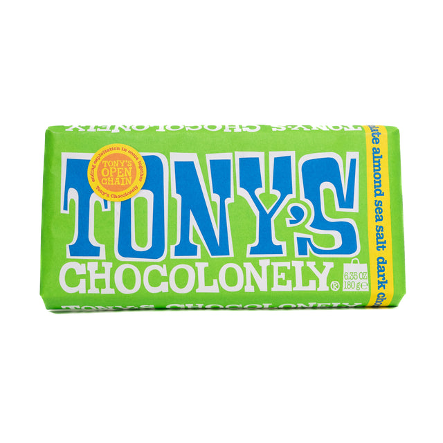 Tony's Choc Dark Choc Almond Sea Salt 180g