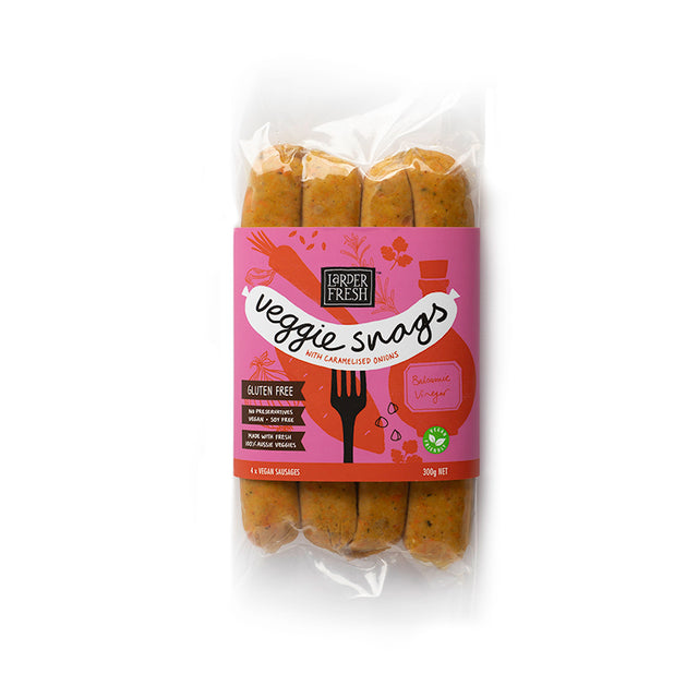 Larder Fresh Veggie Snags with Caramelised Onions 300g