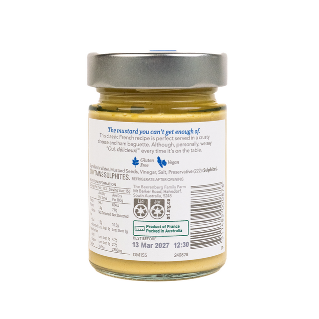 Beerenberg Dijon Mustard 155g