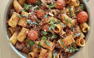 ONE PAN EGGPLANT PASTA